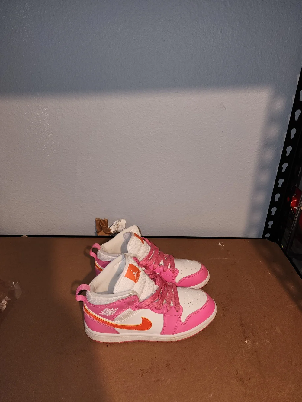 Nike Kids' Pink and Orange High-Top Sneakers